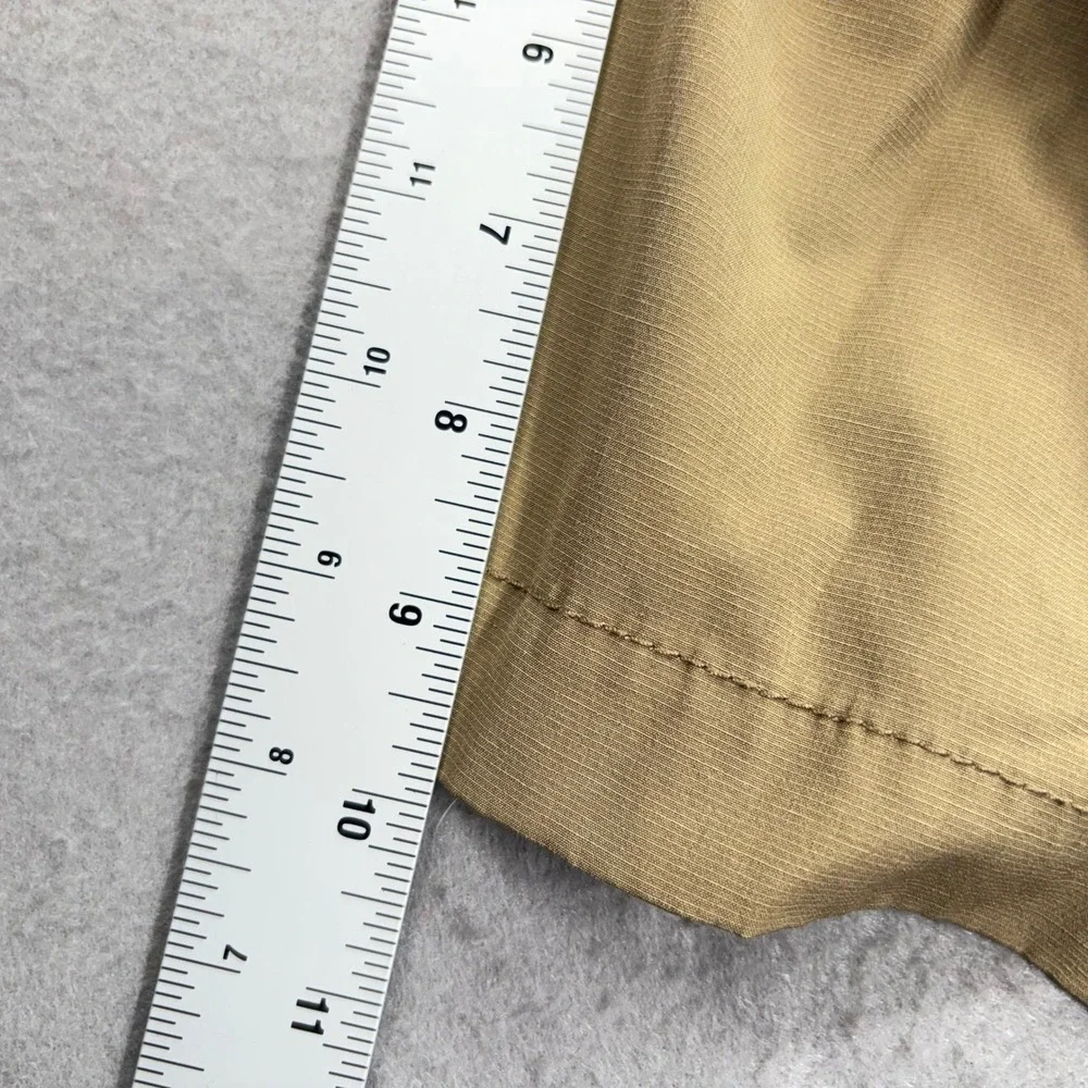 Banana Republic Ripstop Shorts Mens 36 Tan Stretch Elastic Back